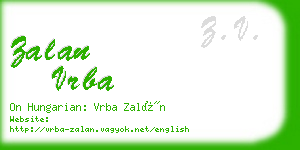 zalan vrba business card